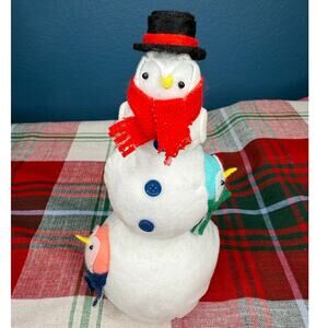 2023 Wondershop Target 8.25" Featherly Friends Fabric Bird Snowman Figurine
